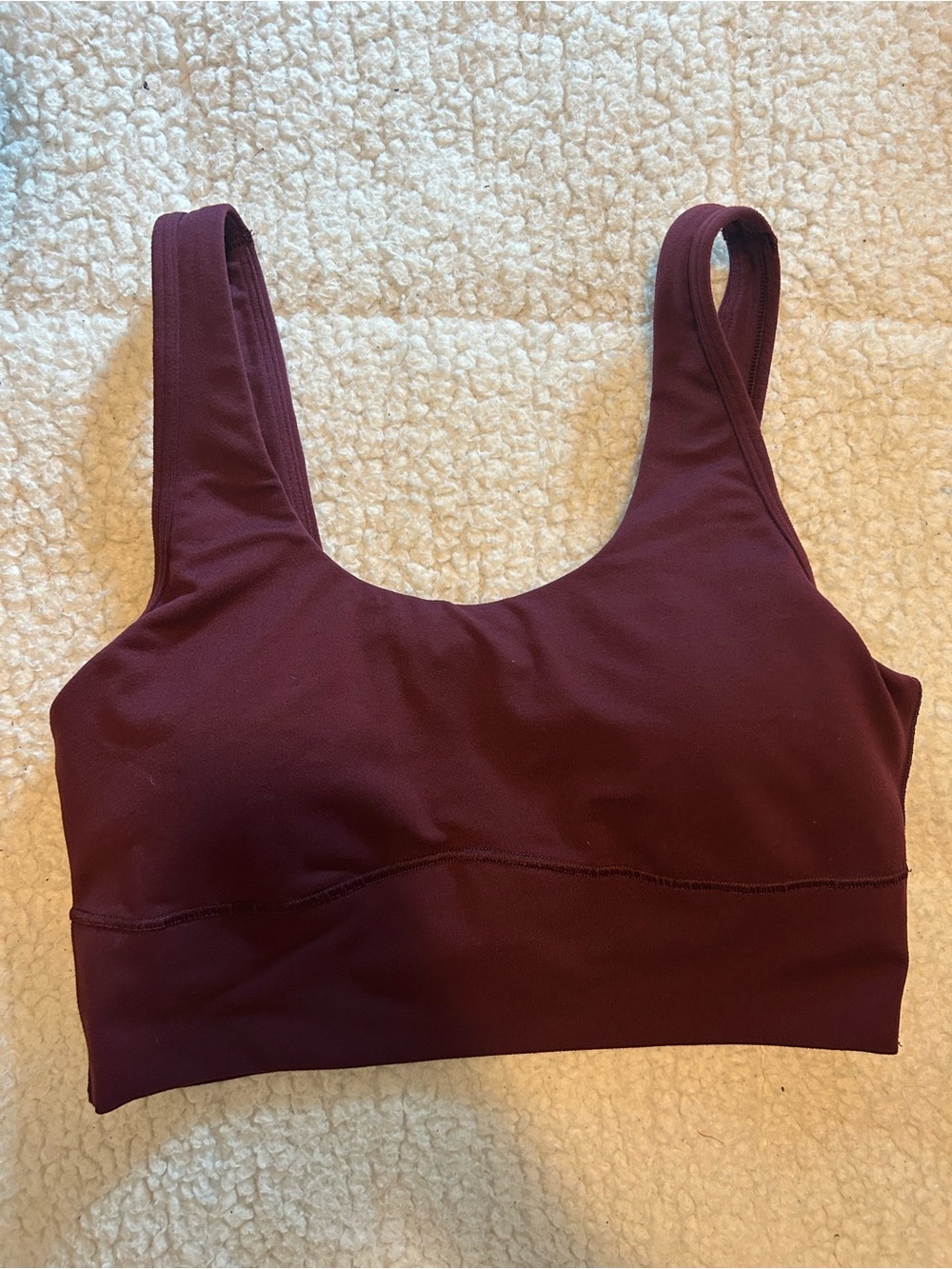 Longline Sports Bra - Burgundy